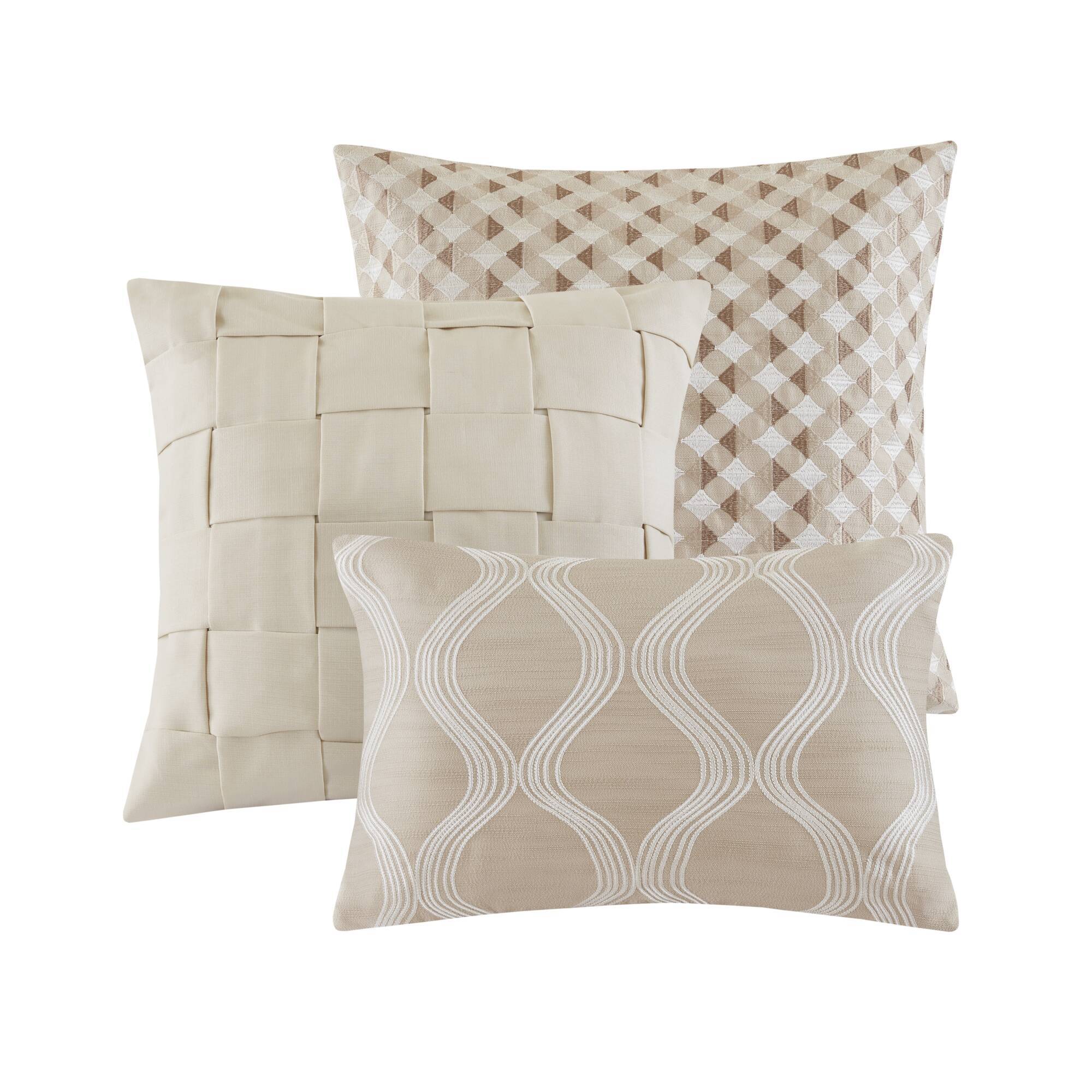 Shades of Serenity - King Comforter Set - Tan / Ivory