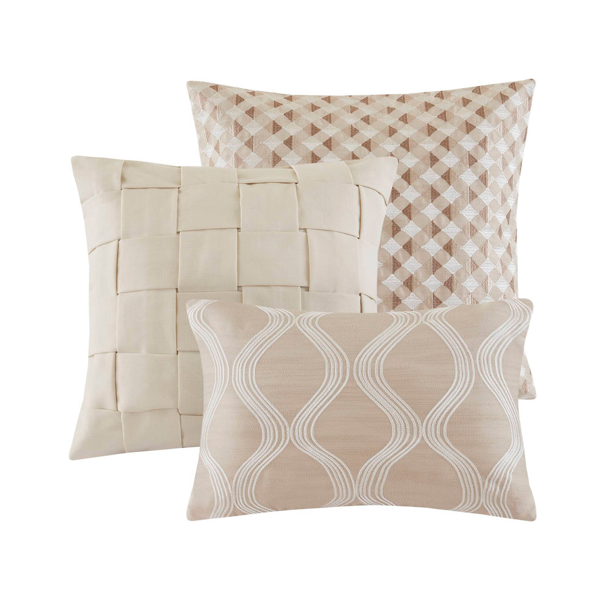 Shades of Serenity - Comforter Set - Tan / Ivory