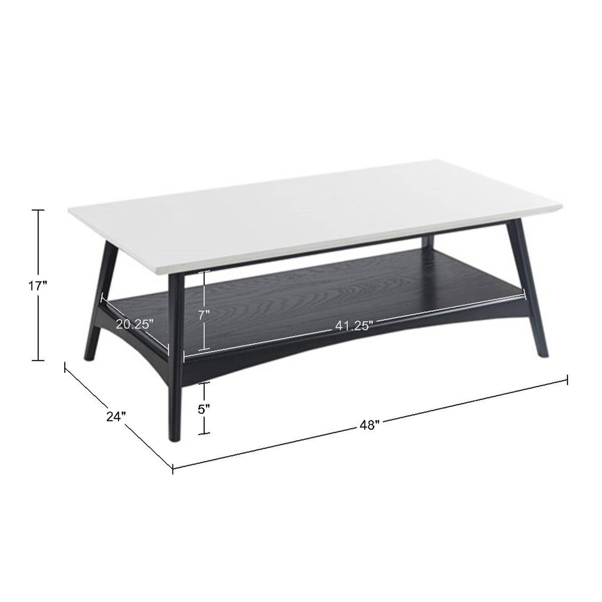 Parker - Coffee Table - Off-White / Black