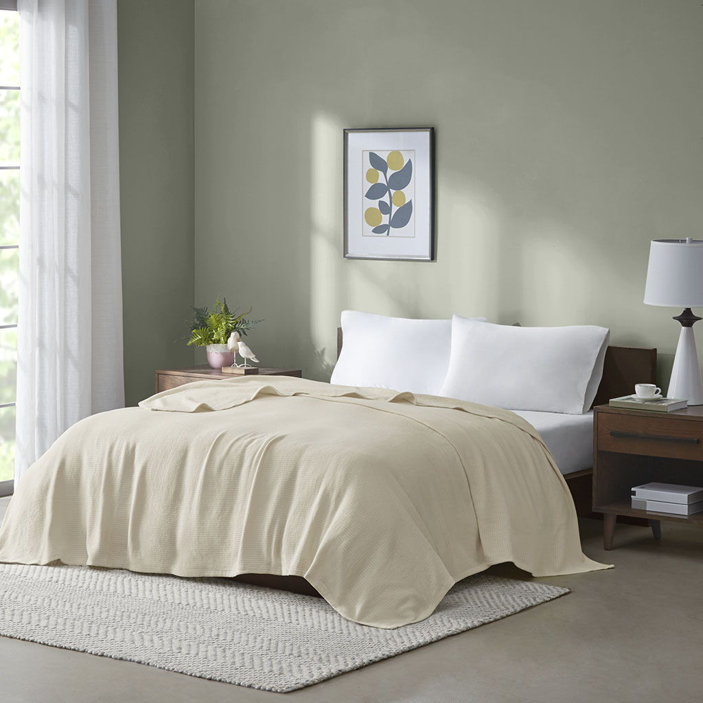 Freshspun Basketweave - Twin Blanket - Natural
