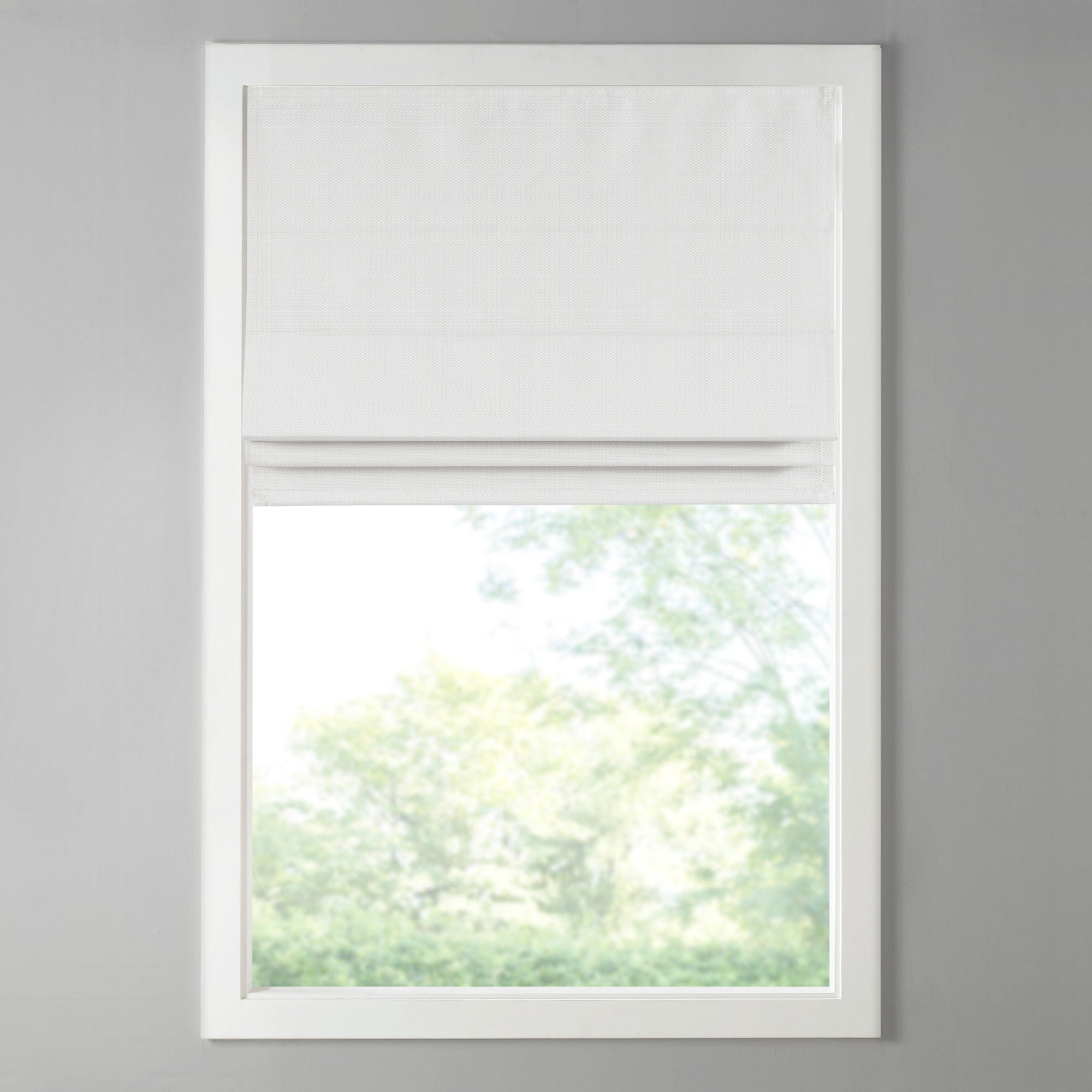 Galen - 39" Basketweave Room Darkening Cordless Roman Shade - White