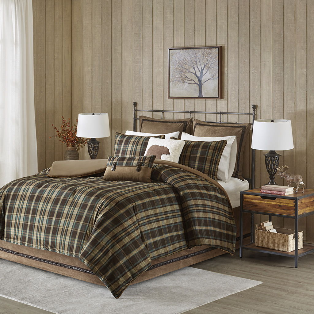 Hadley Plaid - King Oversized Cozy Spun Comforter Set - Multi