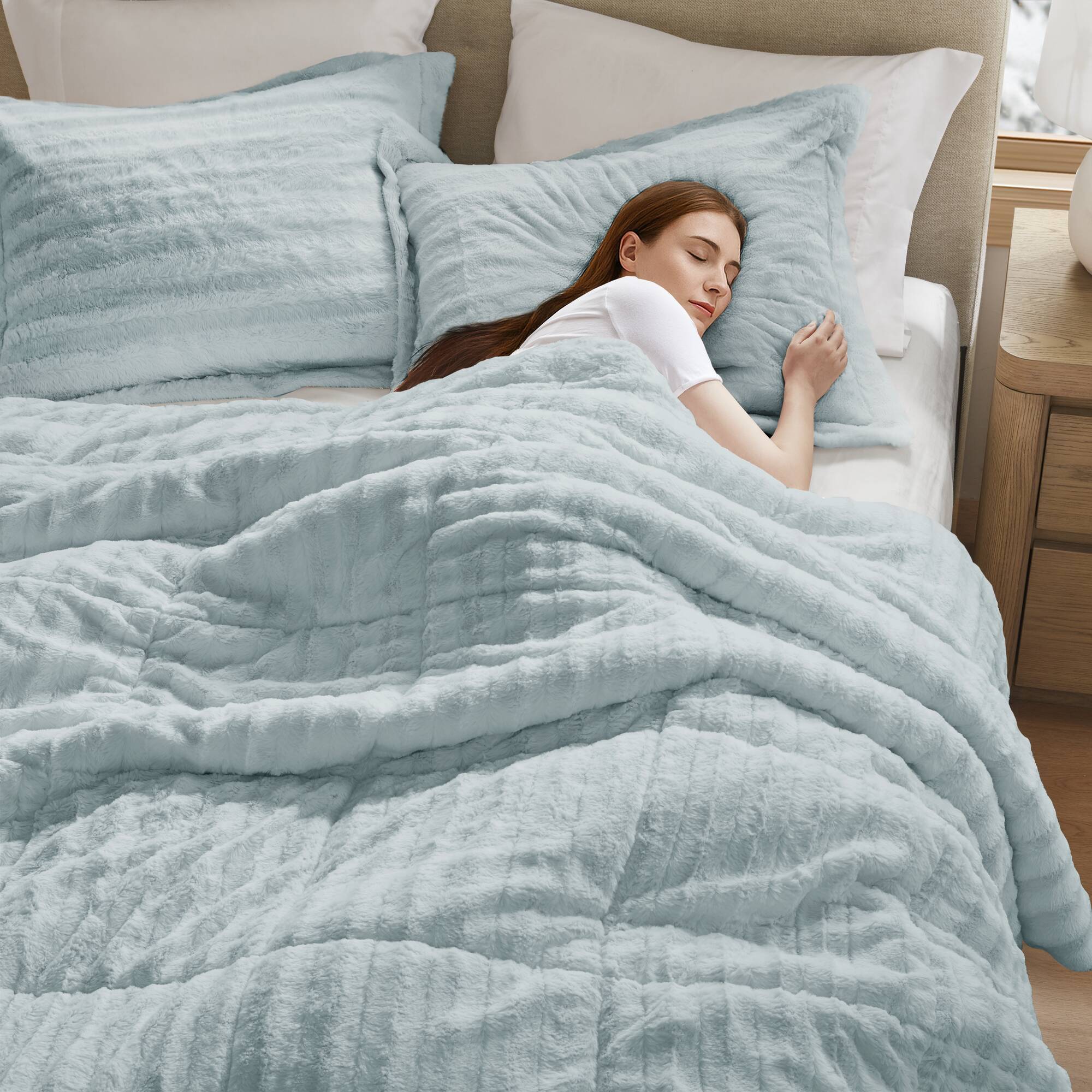 Duke - King Comforter Mini Set - Aqua
