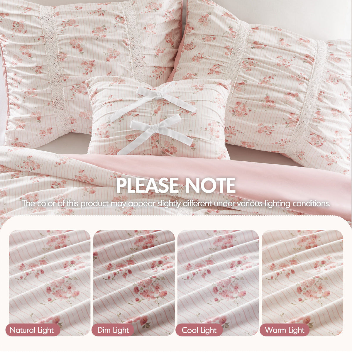 Anabelle - Twin Long Comforter Set - Pink