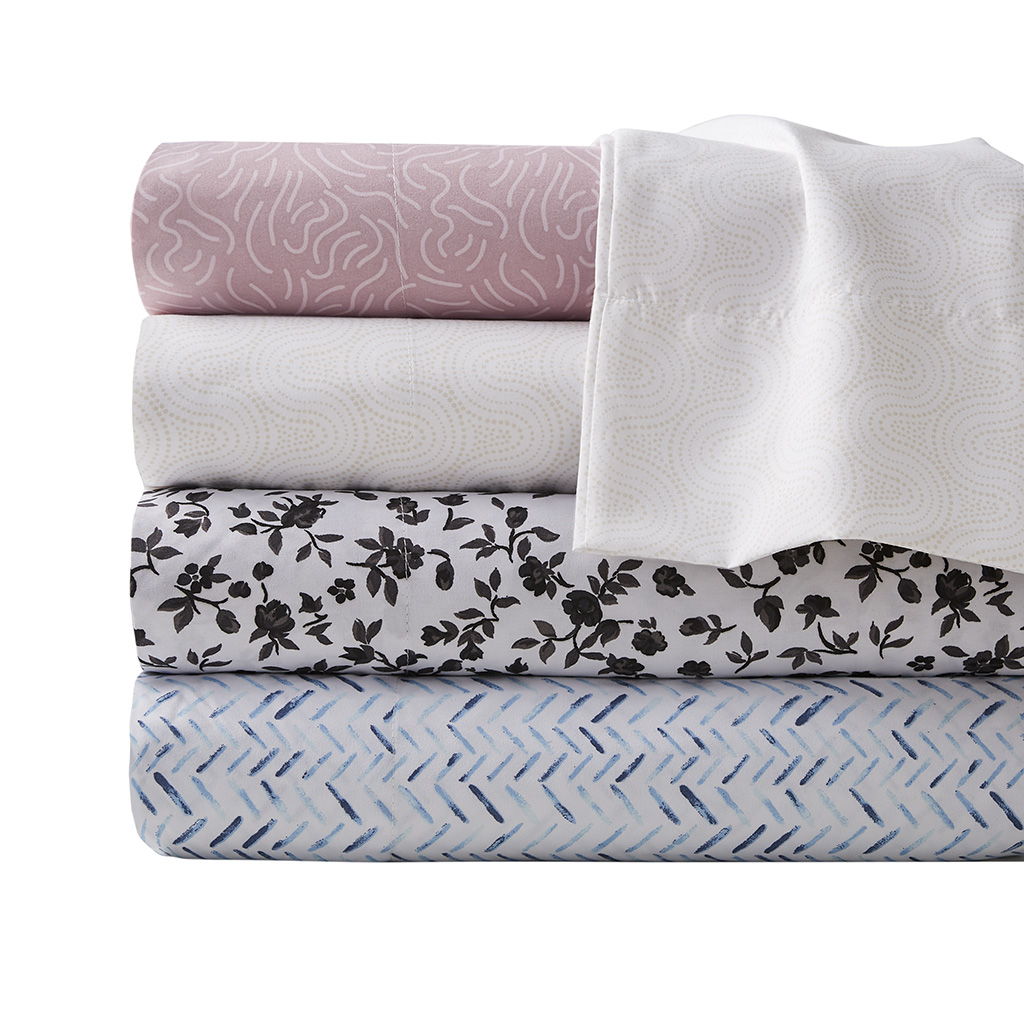 Printed Microfiber - Sheet Set - Blush Waves