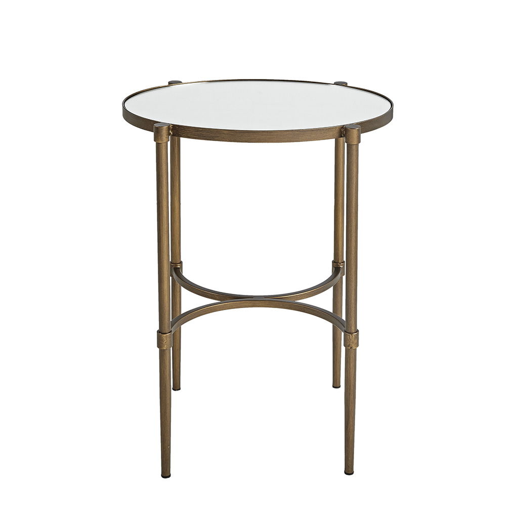 Lia - Oval Accent Table - Antique Bronze