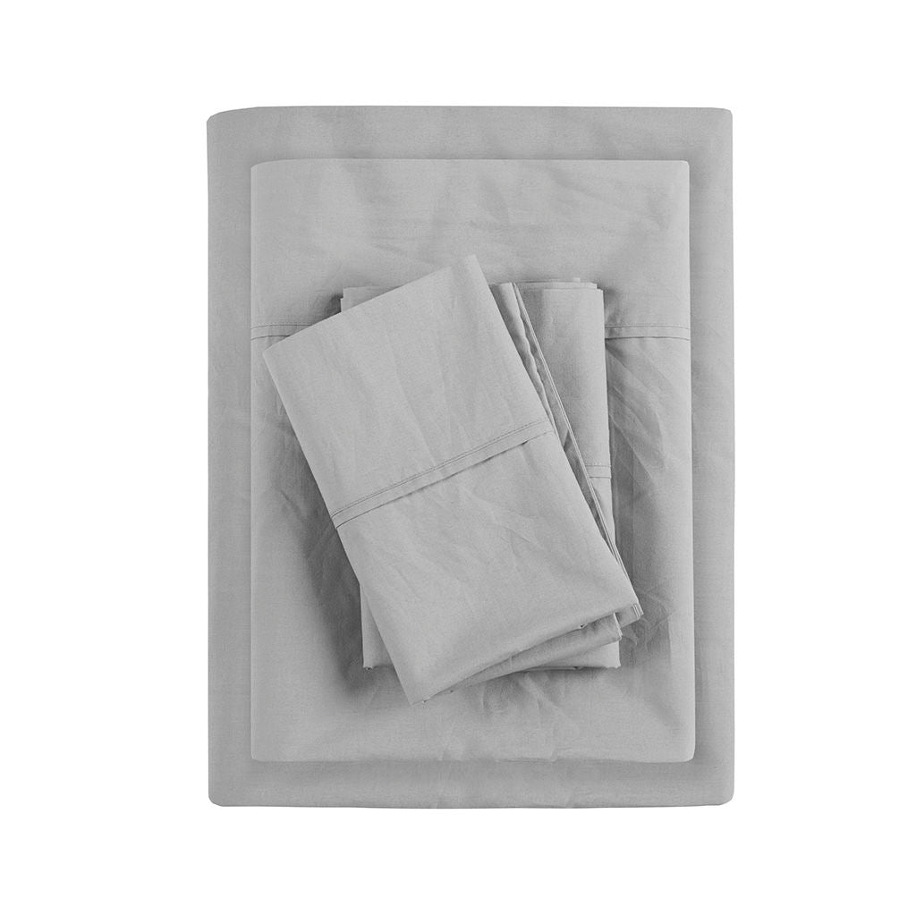 Peached Percale - Sheet Set - Gray