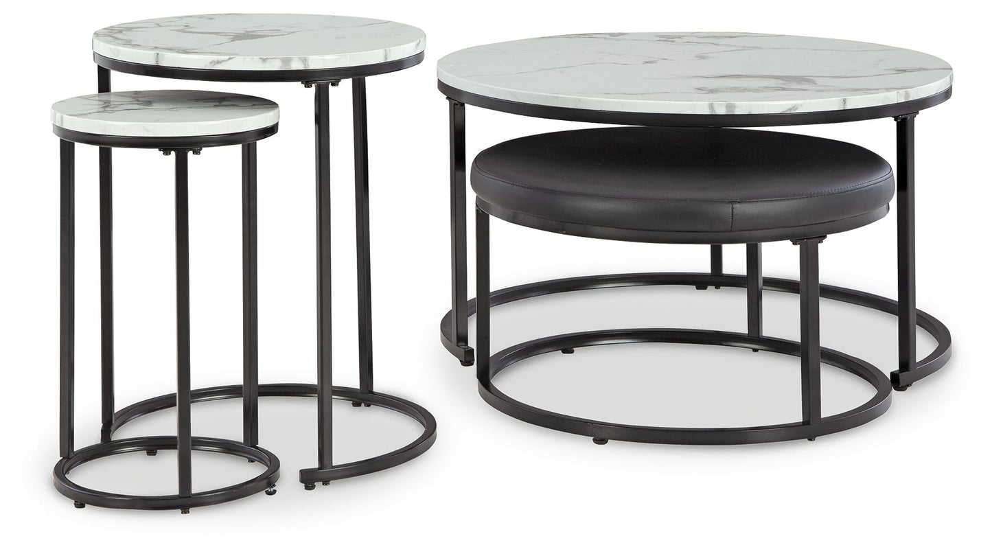 Jusmour - Occasional Nesting Table (Set of 4) - Black / White