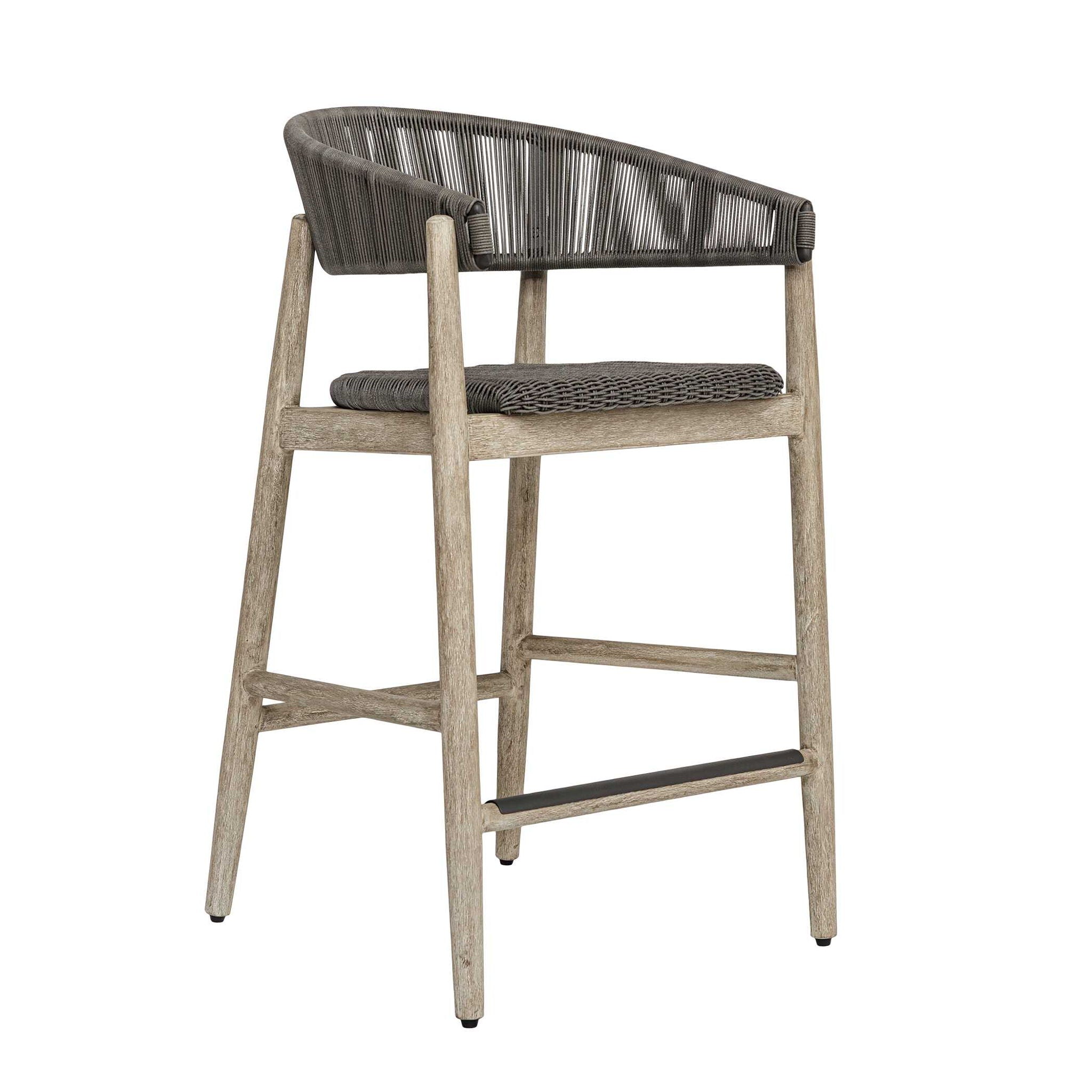 Dermott - Outdoor Counter Stool - Brown / Dark Gray