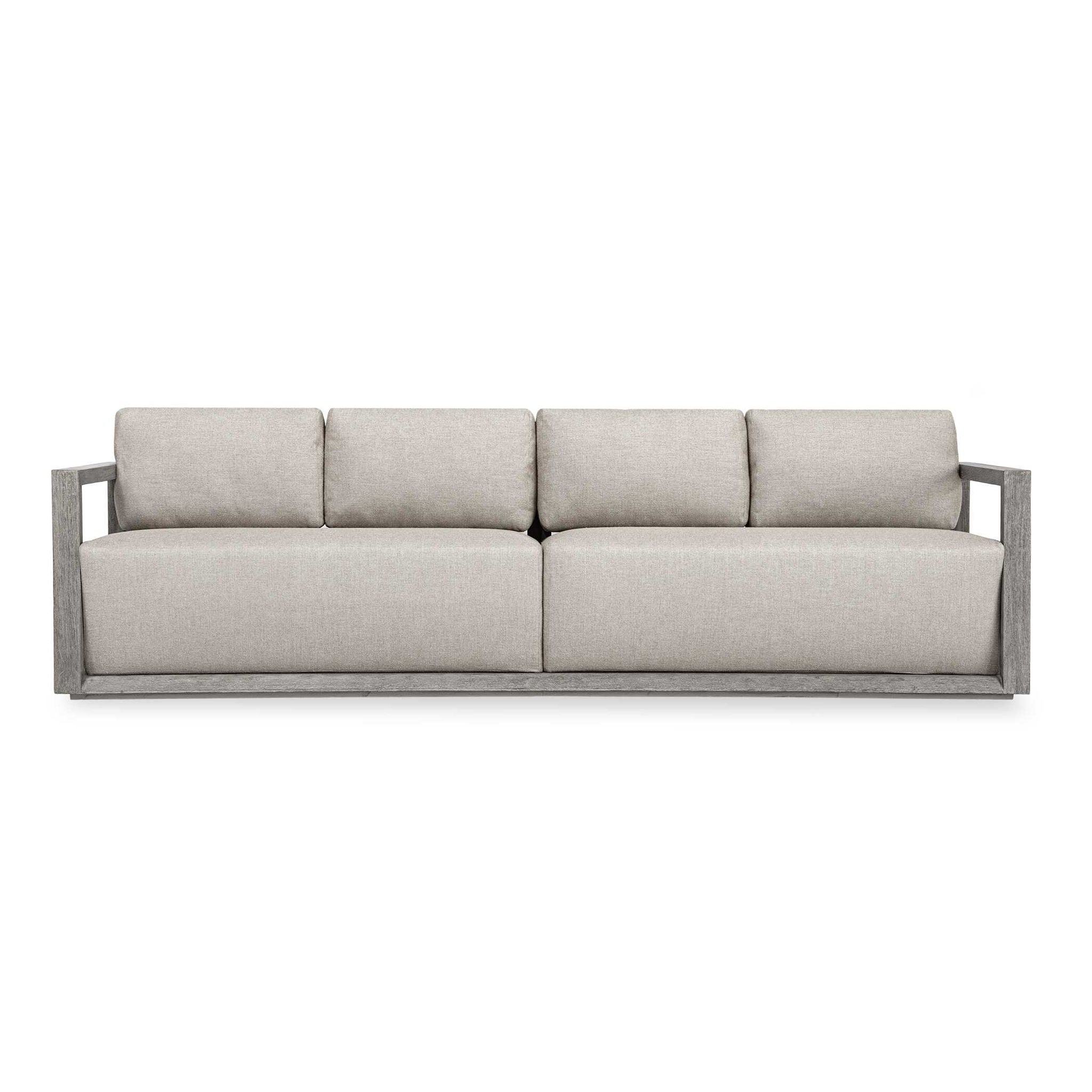 Remsen - Outdoor Large Sofa - Weathered Gray / Dove