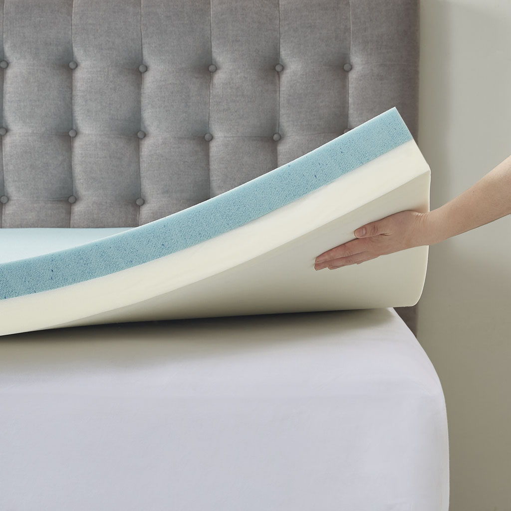 Memory Foam Mattress Topper - White