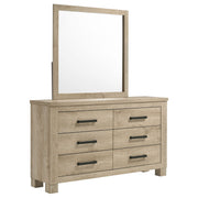 Sansome - 6 Drawer Dresser With Mirror - Oak