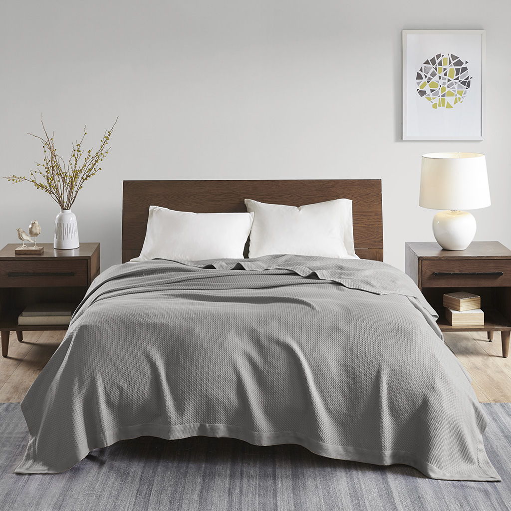 Egyptian Cotton - Twin Blanket - Gray