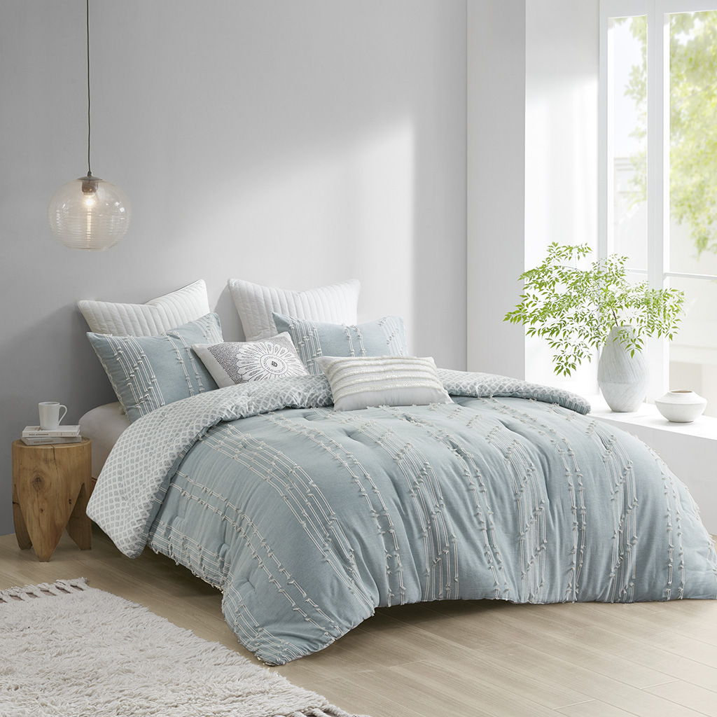 Kara - 3 Piece Comforter Set - Aqua