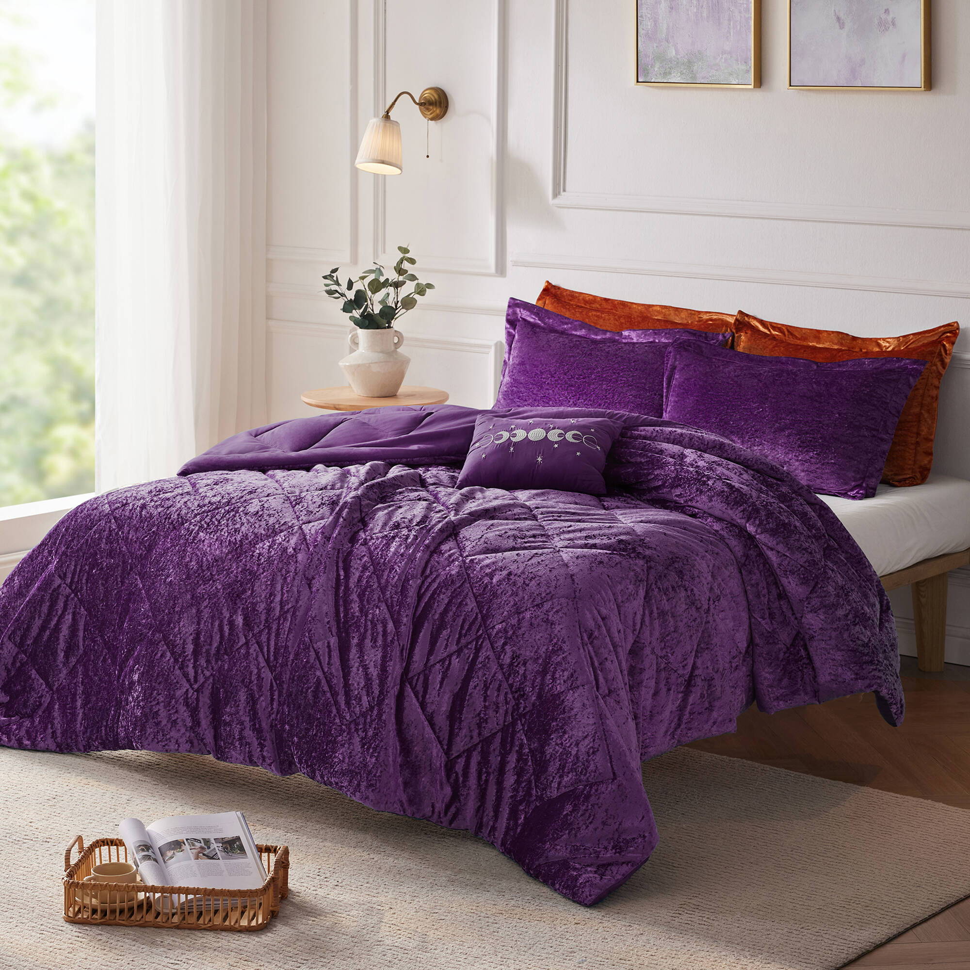 Felicia - Twin Comforter Set - Purple