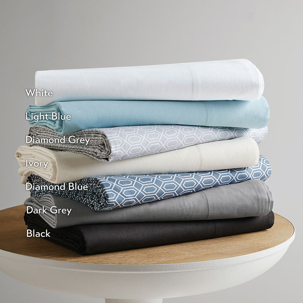Cotton 144TC - King Solid Sheet Set - Black