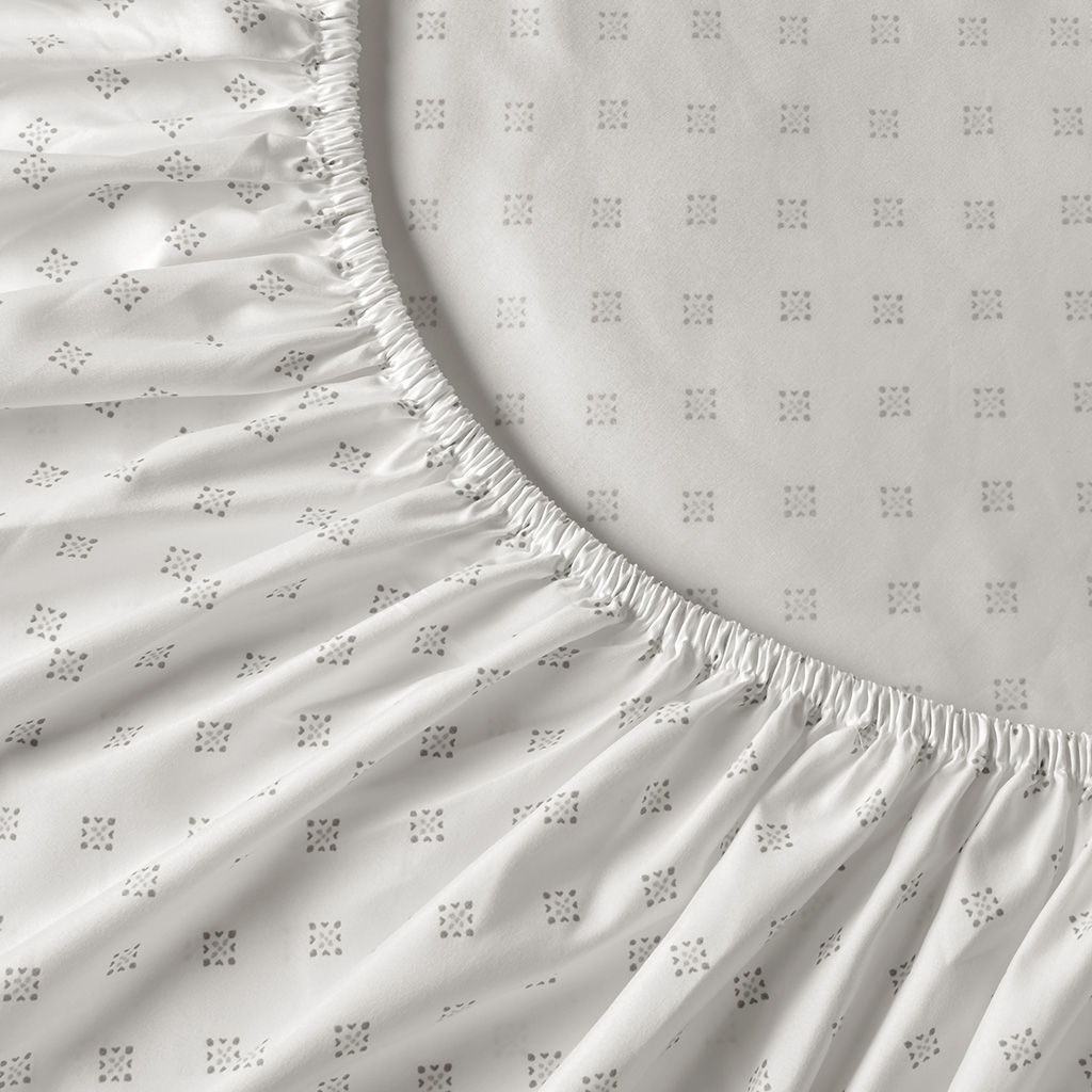 Camden - Twin/Twin Long Chambray Print Solid Comforter Set - Neutral