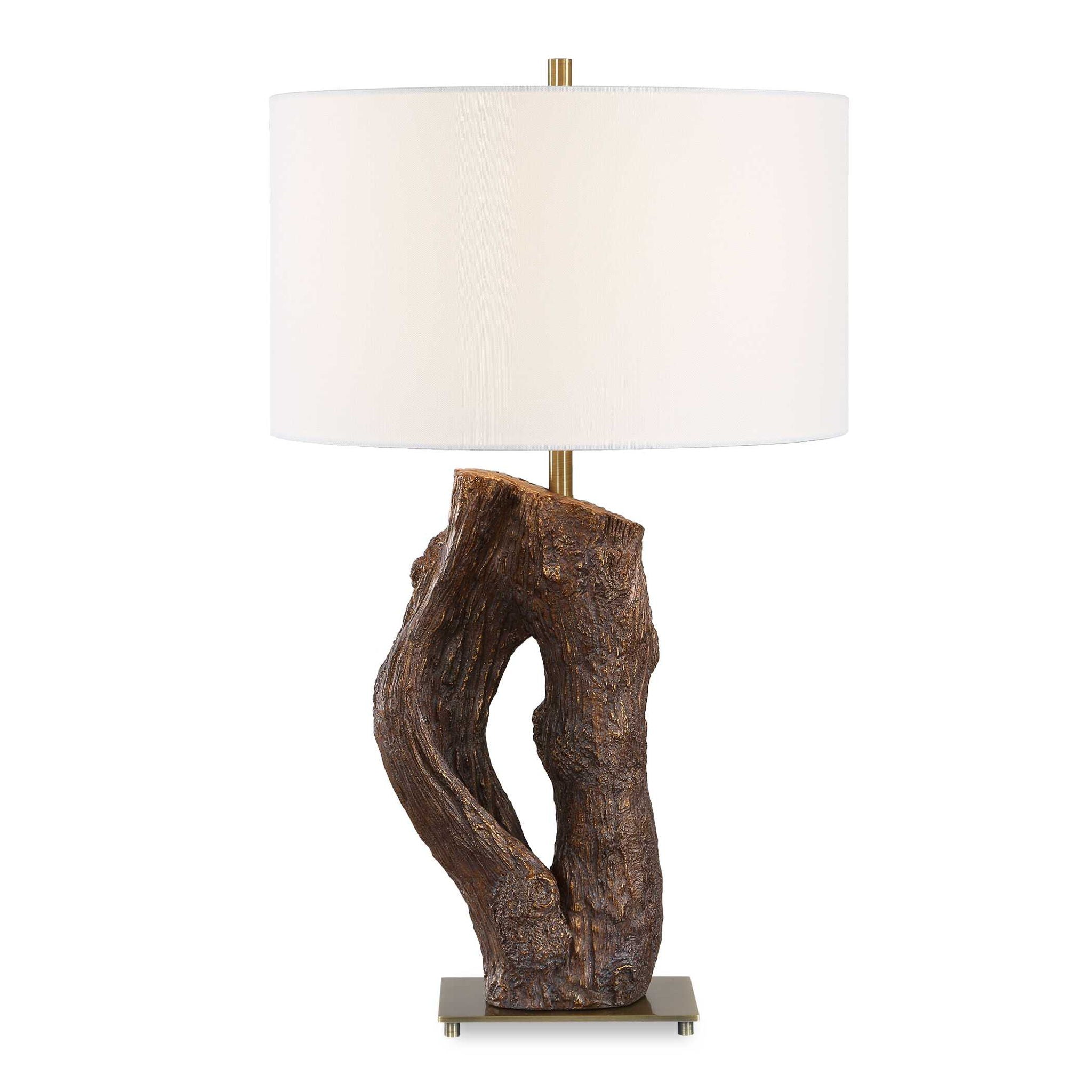 Namath - Wood Table Lamp - Brown