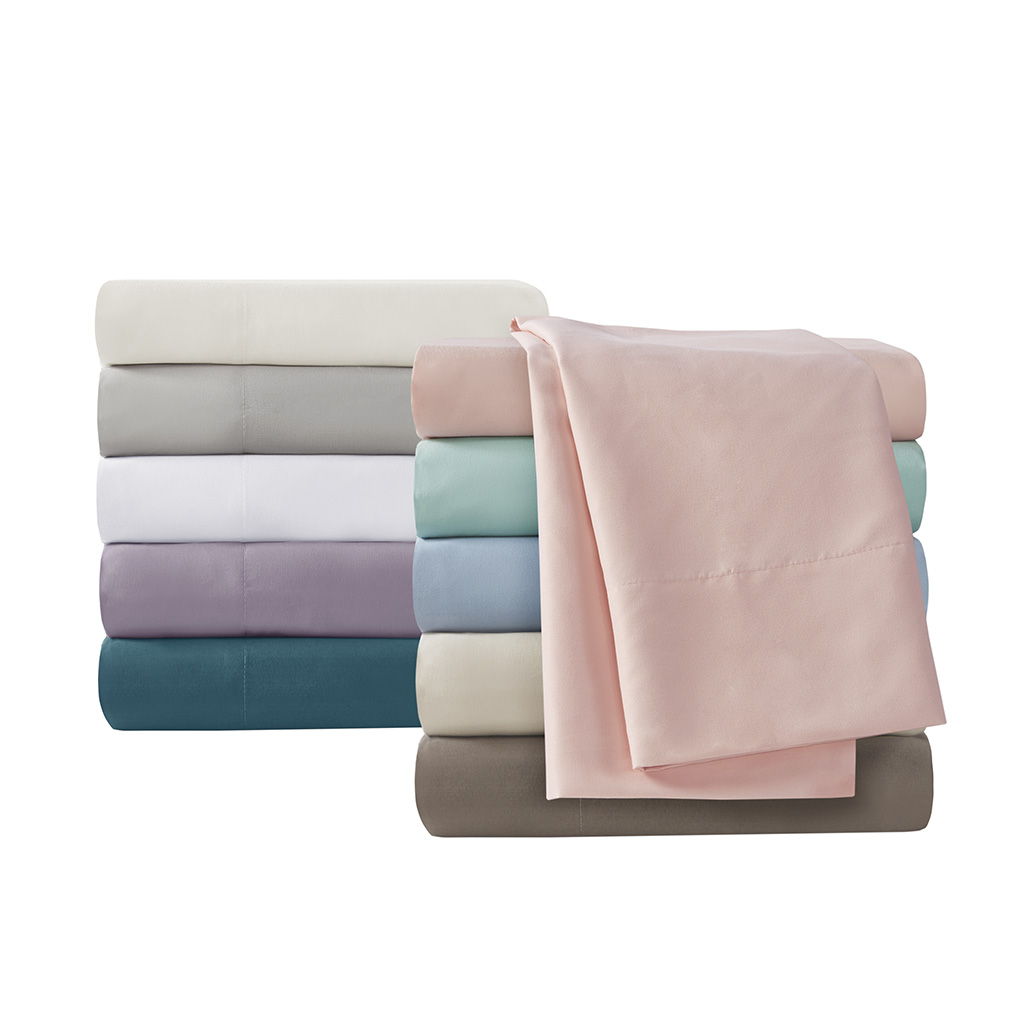 3M Microcell - Twin Luxurious Brushed Microfiber Deep Pocket Sheet Set - Khaki