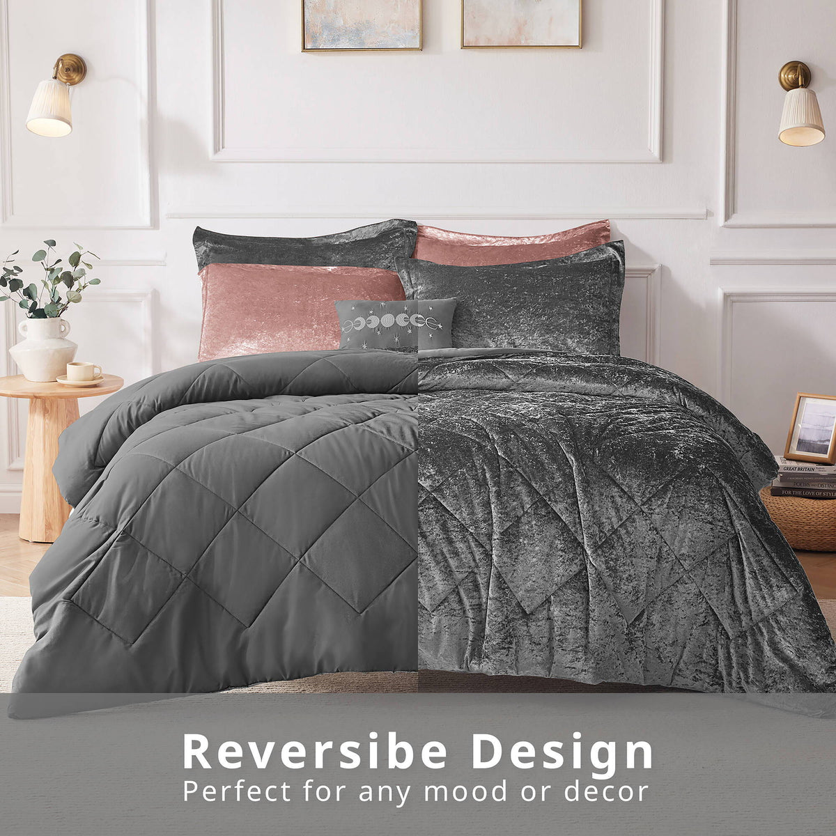 Felicia - Duvet Cover Set - Gray