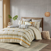Cody - 3 Piece Comforter Set - Gray / Yellow