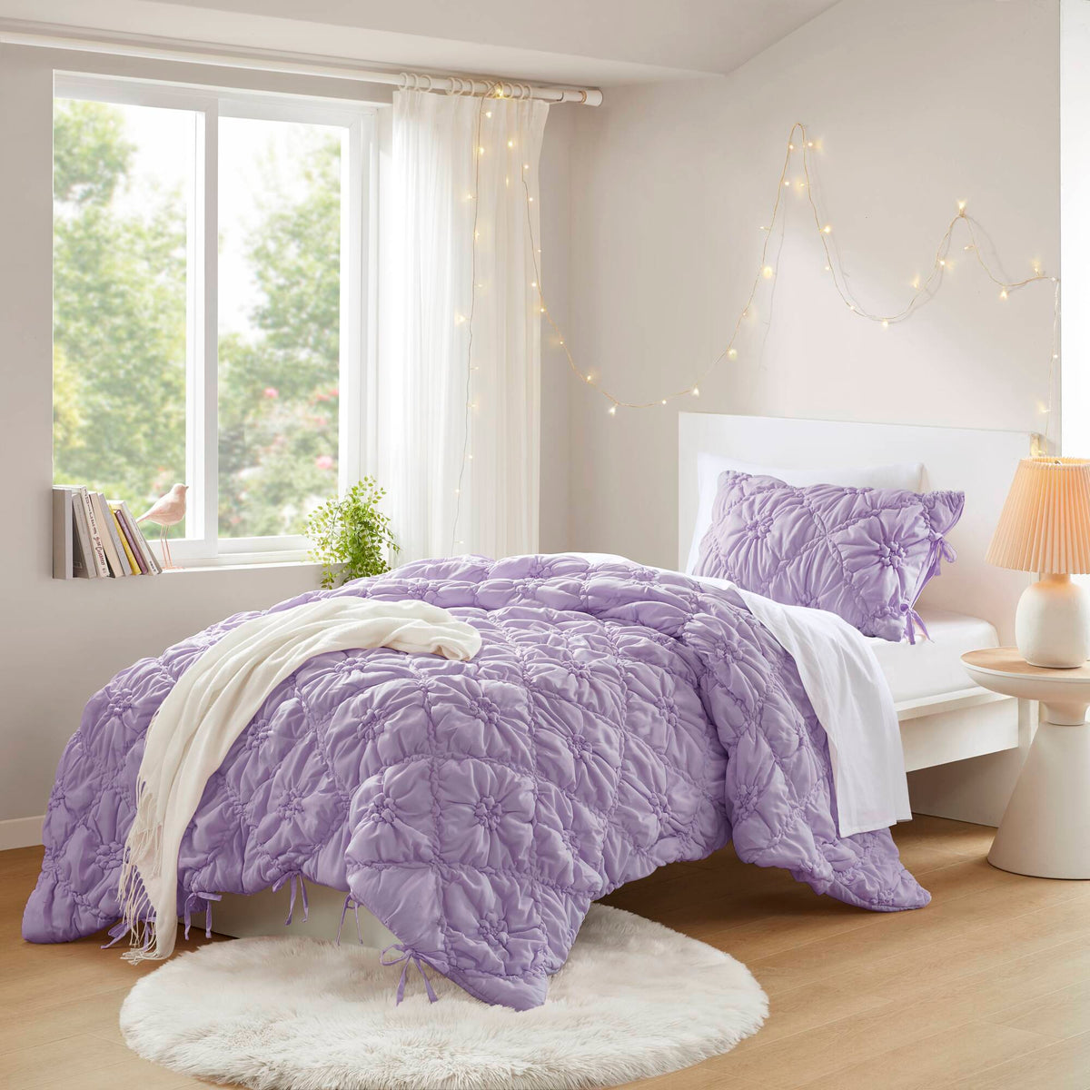 Lily - 2 Piece Comforter Set - Purple