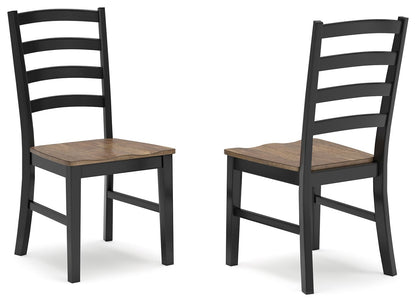 Wildenauer - Dining Room Side Chair (Set of 2) - Brown / Black