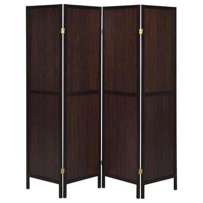 4 Panel Folding Screen - Brown