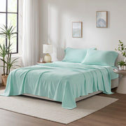 Micro Fleece - 4 Piece King Sheet Set - Aqua