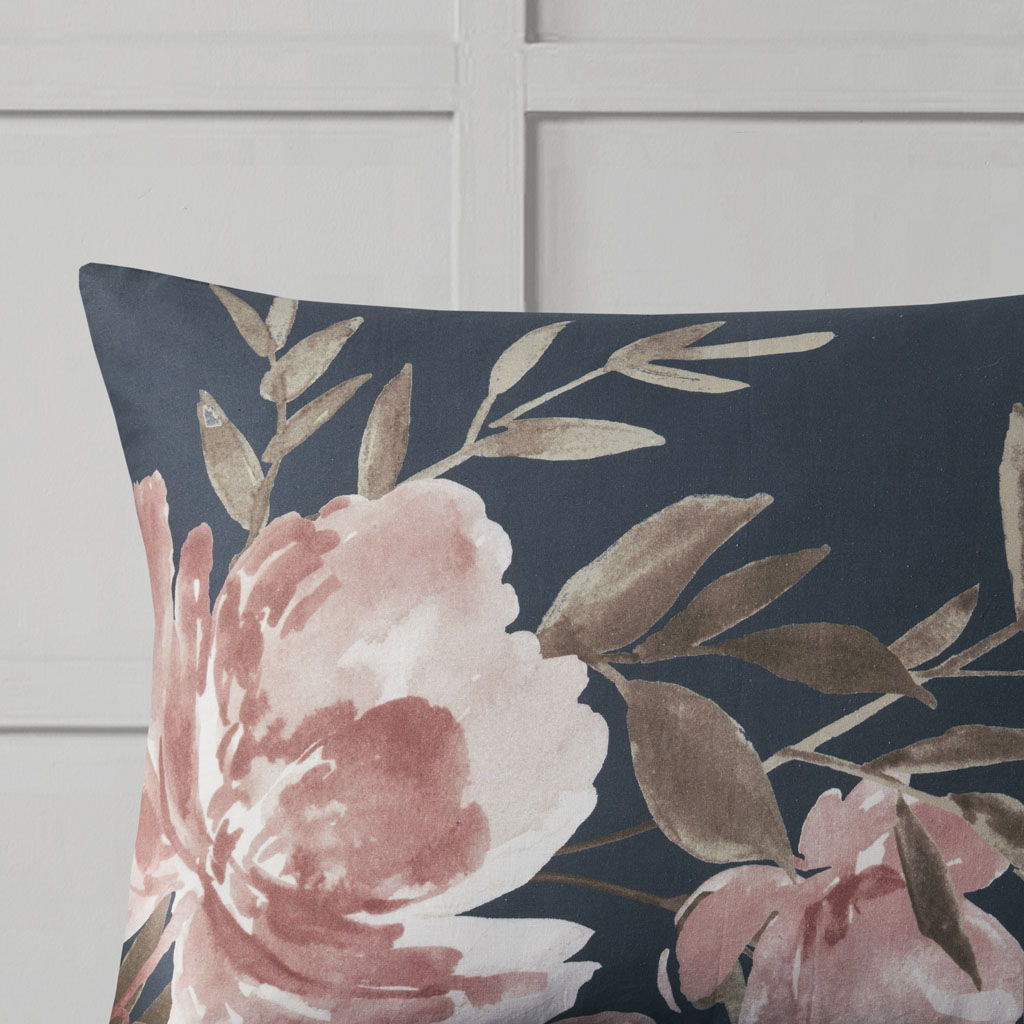 Camillia - King 8 Piece Comforter Set - Navy