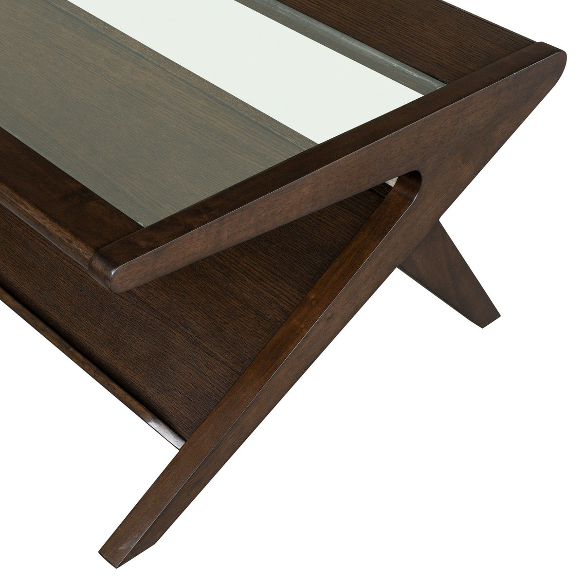 Rocket - & Tempered Glass Coffee Table - Morocco Brown