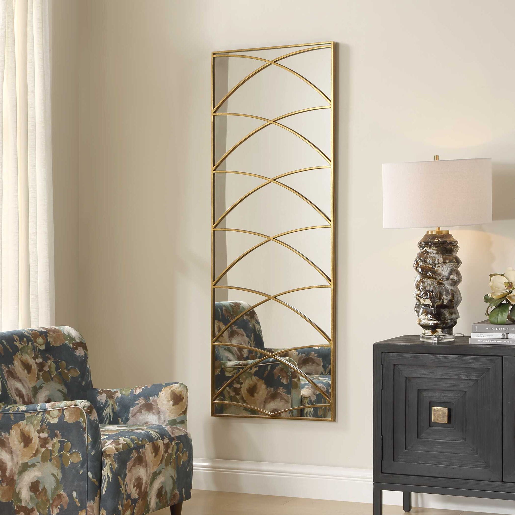 Crossed Up - Full Length Mirror - Gold