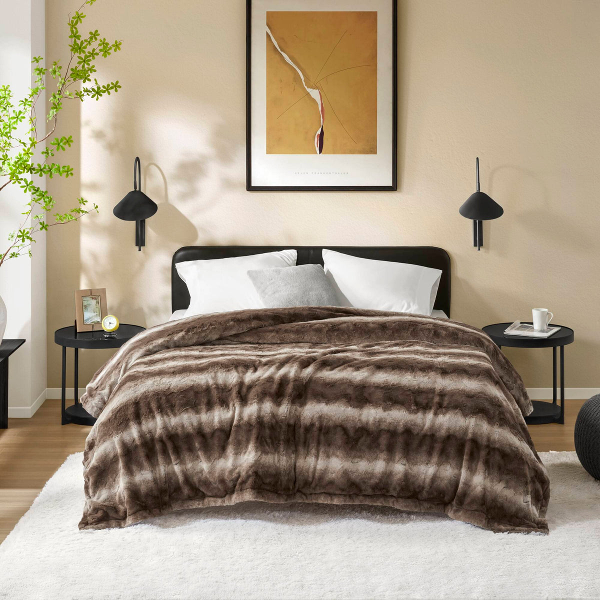 Zuri - 66" x 90" Blanket - Brown