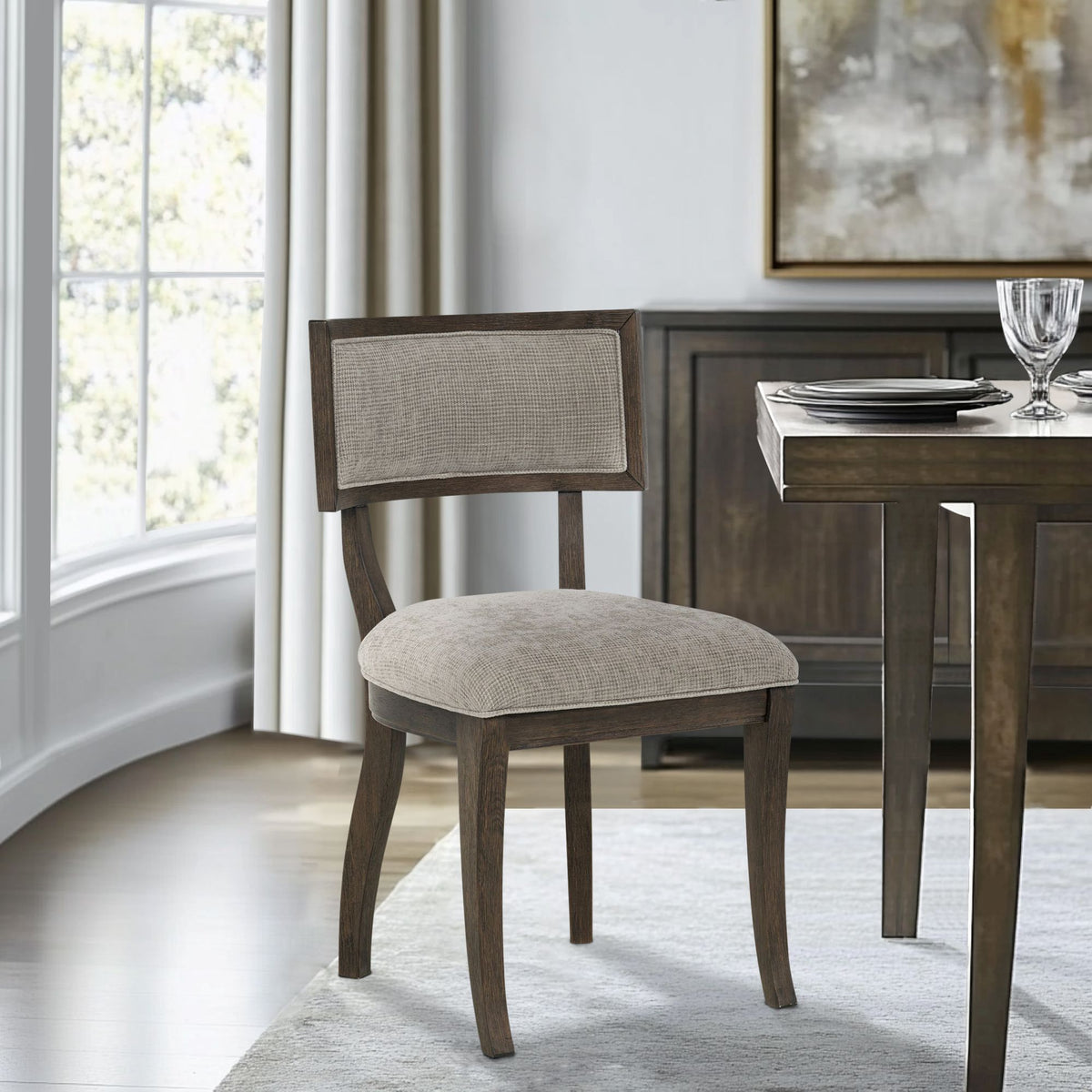 Marie - Dining Chair (Set of 2) - Beige / Brown