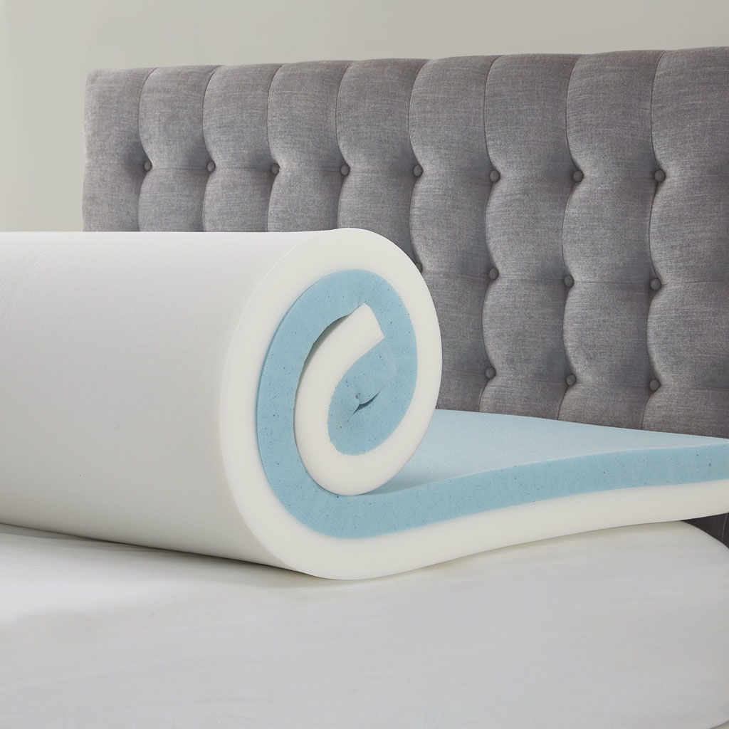 Memory Foam Mattress Topper - White