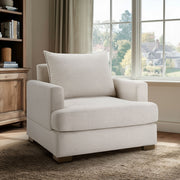 Tasha - Oversized Upholstered Arm Chair - Beige