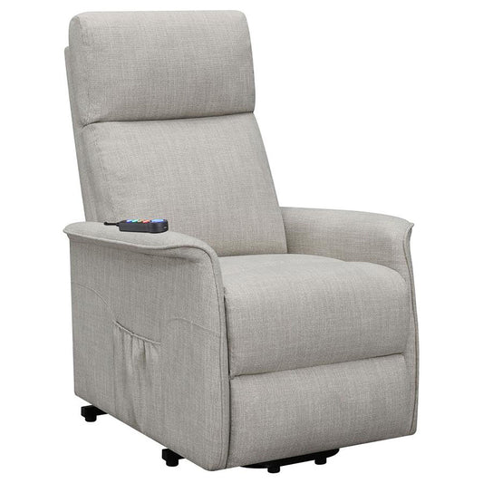 Upholstered Power Lift Recliner With Wired Remote