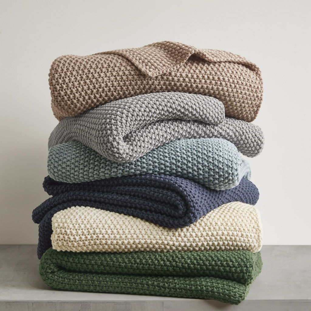 Bree Knit - Throw - Indigo