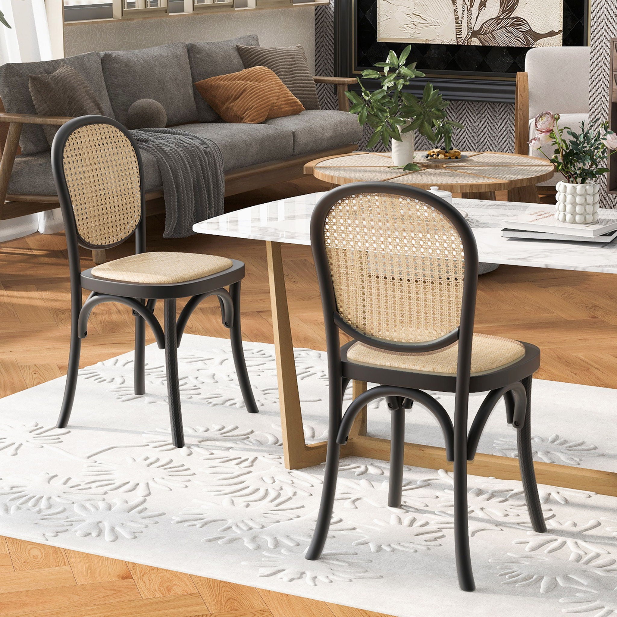 Vintage Style Dining Chairs (Set of 2)