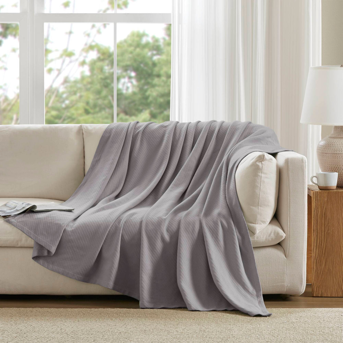 Liquid Cotton - King Blanket - Gray