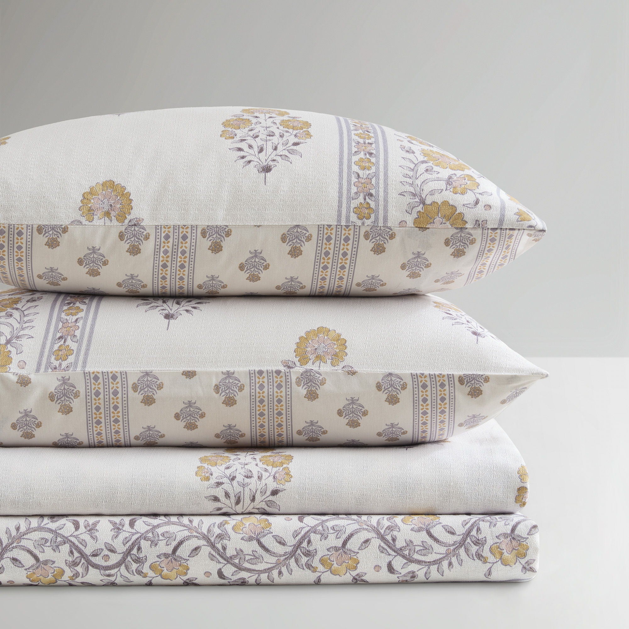 Thalia - Full/Queen Duvet Set - Blush/Gold