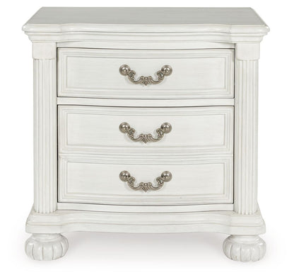 Montelaine - Three Drawer Night Stand - Antique White