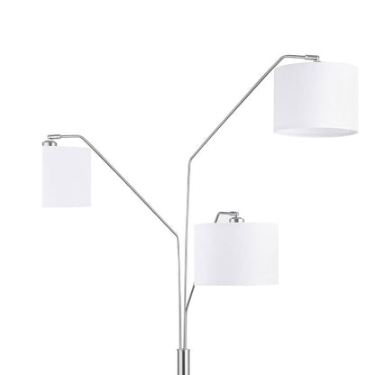 Trio Drum Shade Floor Lamp - Silver