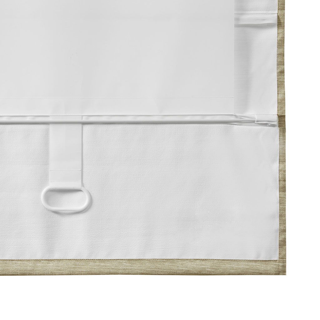 Como - 33" Printed Room Darkening Cordless Roman Shade - Taupe