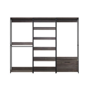 Monica - Walk-In Closet System With Modular Design - Rustic