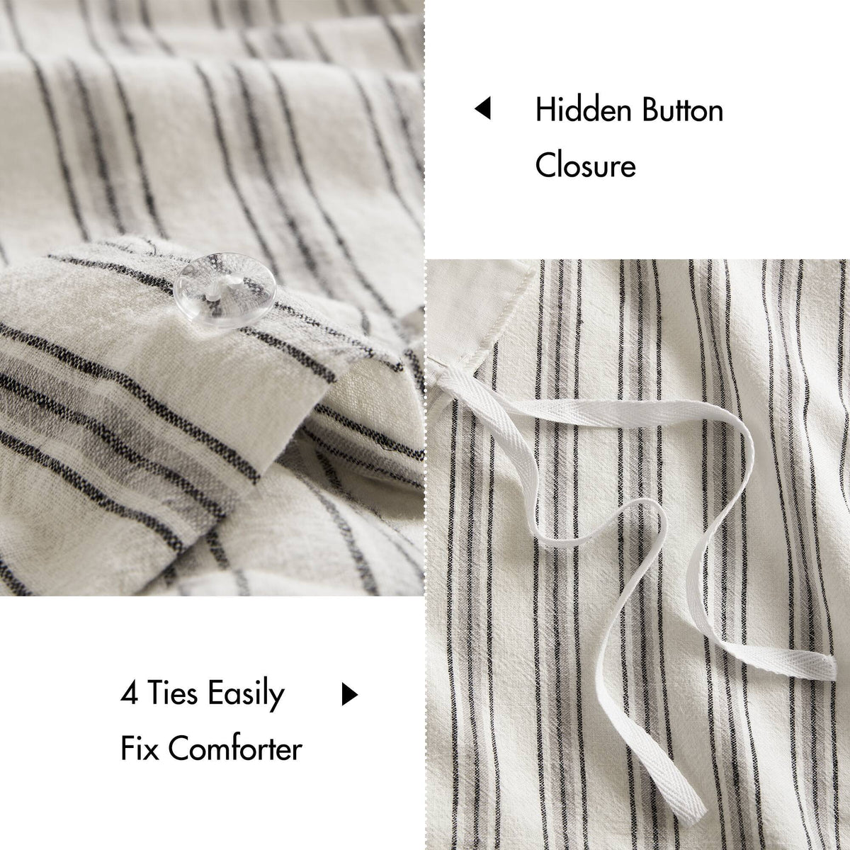 Etta - 3 Piece California King Duvet Set - Gray