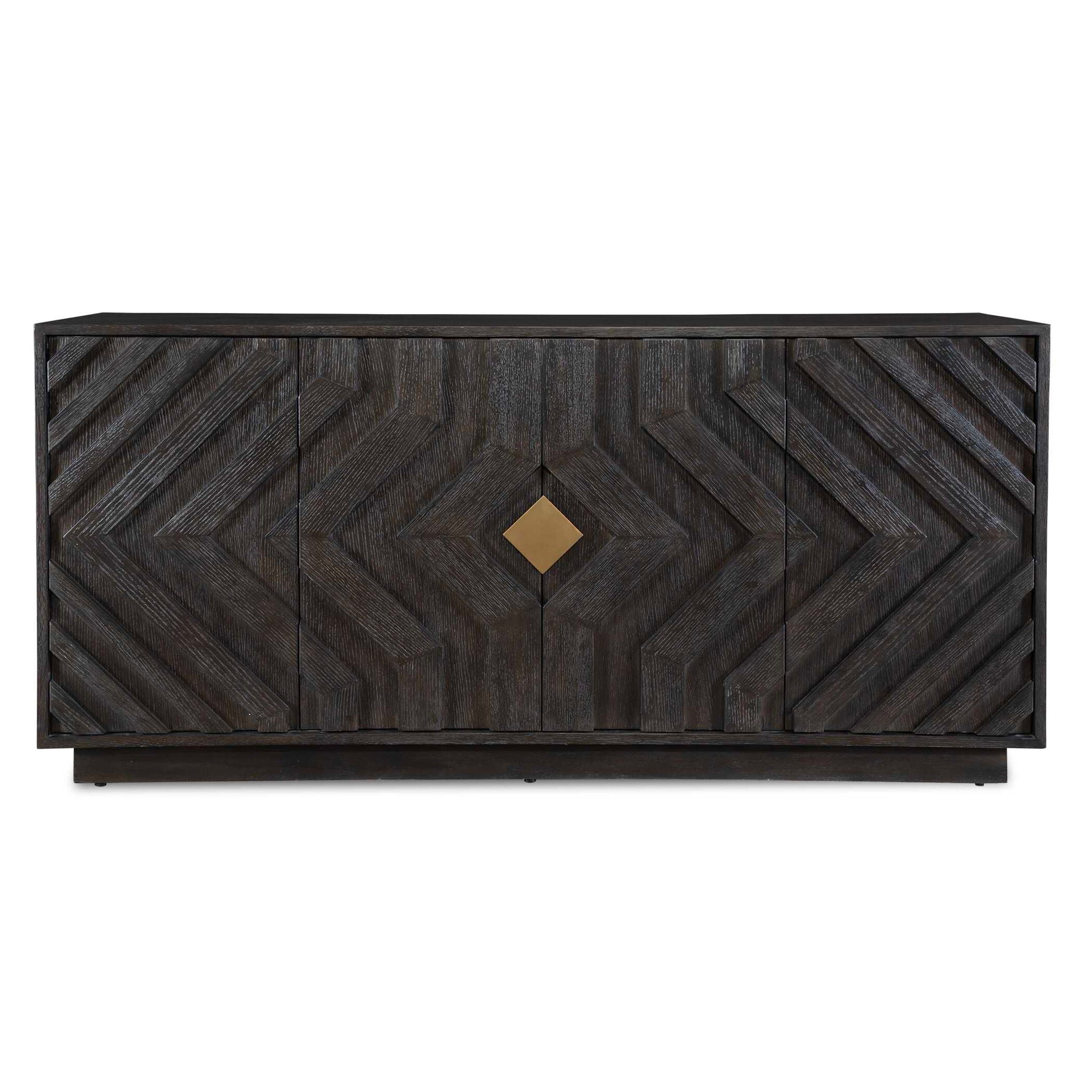 Faulkner - 4 Door Cabinet - Black