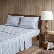Flannel - California King Sheet Set - Blue Winter Frost