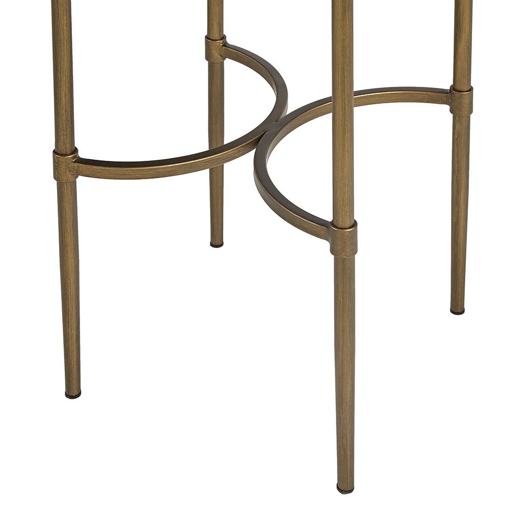 Lia - Oval Accent Table - Antique Bronze