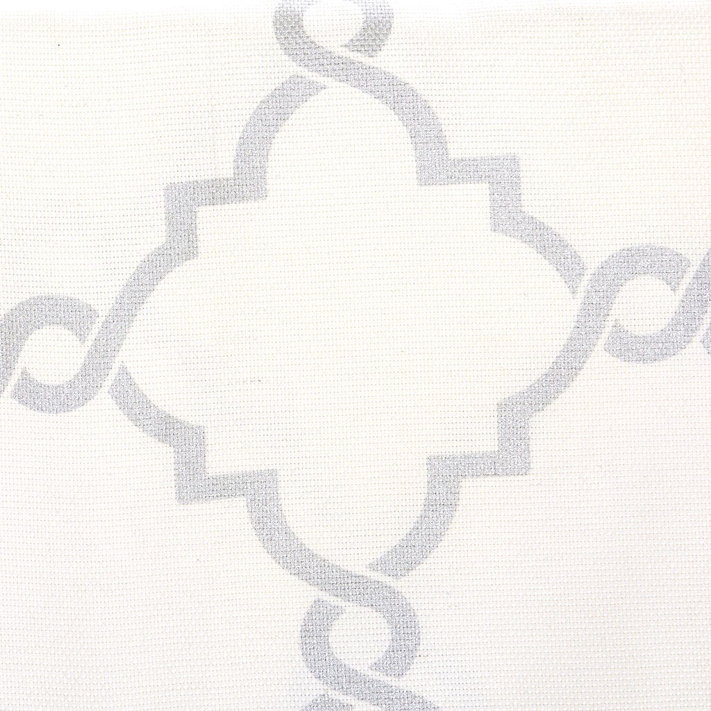 Saratoga - 18" Fretwork Print Grommet Top Window Valance - Ivory